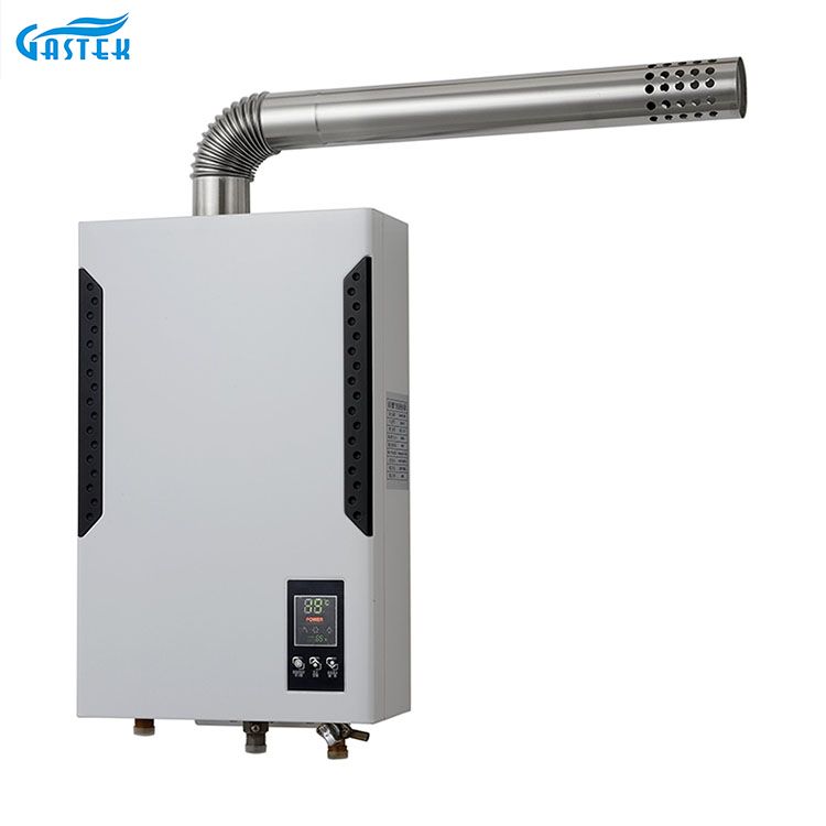 Type d'écran tactile Turbo Chaudière de douche chaude GPL chaudière à gaz d'échappement forcé
