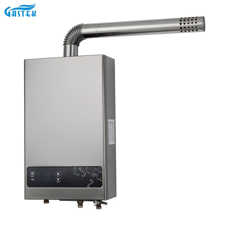 Chauffe-eau à gaz de taille compacte Turbo à écran tactile de type forcé